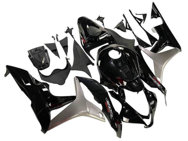 2007-2008 Honda CBR600RR Motorcycle Fairing Kits - Silver Glossy Black Canada