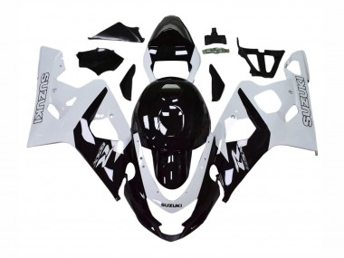 2004-2005 Suzuki GSXR 600 / GSXR 750 Motorcycle Fairings - White Black Canada
