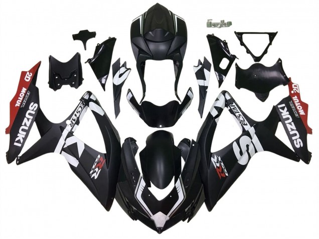 2008-2010 Suzuki GSXR 600 / GSXR 750 Motorcycle Fairings - Matte Black Red White Canada