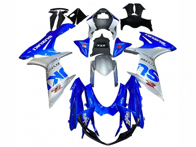 2011-2024 Suzuki GSXR 600 / GSXR 750 Motorcycle Fairings - Blue Silver Ecstar Canada