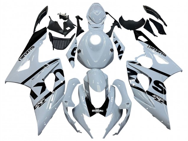 2005-2006 Suzuki GSXR 1000 Motorcycle Fairings - White Black Canada