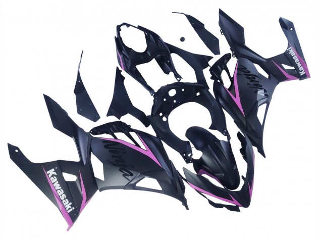 2018-2024 Kawasaki Ninja 400 Motorcycle Fairings - Matte Black Pink Canada