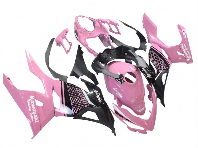 2018-2024 Kawasaki Ninja 400 Motorcycle Fairings - Pink Matte Black Honeycomb Canada