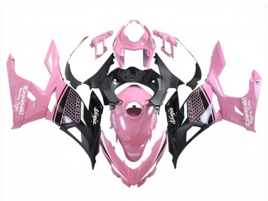 2018-2024 Kawasaki Ninja 400 Motorcycle Fairings - Pink Matte Black Honeycomb Canada