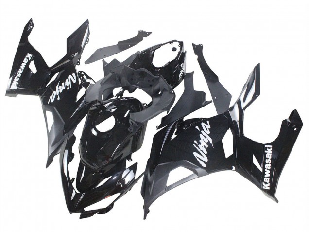 2018-2024 Kawasaki Ninja 400 Motorcycle Fairings - Glossy Black Matte Black White Decals Canada