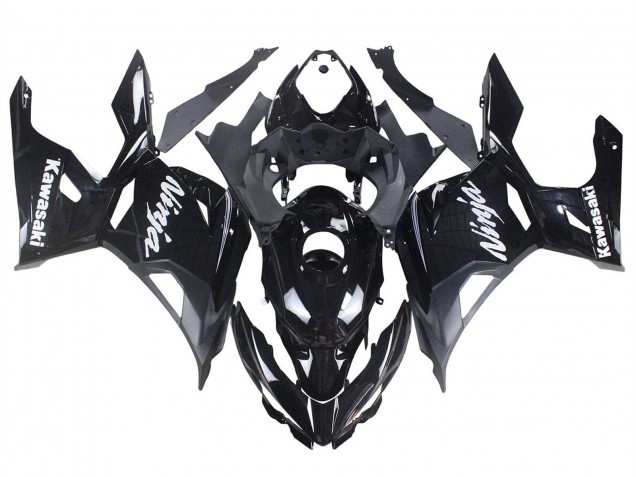 2018-2024 Kawasaki Ninja 400 Motorcycle Fairings - Glossy Black Matte Black White Decals Canada