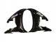 2006-2009 Yamaha YZF R6S Motorcycle Fairings - Glossy Black White Decals Canada