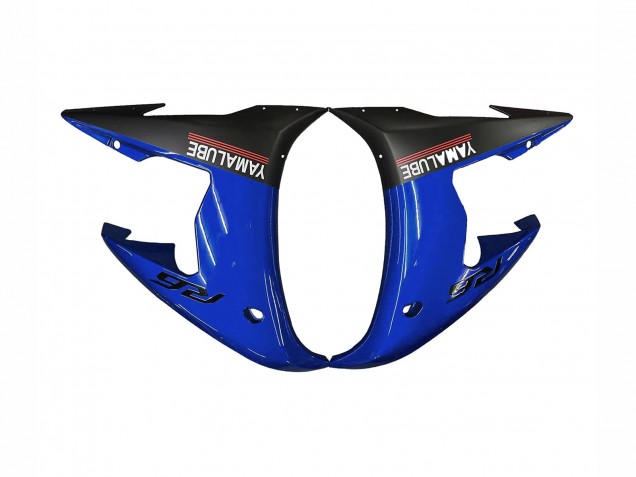 2003-2004 Yamaha YZF R6 Motorcycle Fairings - Blue White Glossy Black Yamalube Canada