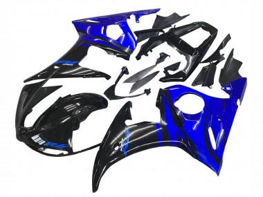 2006-2009 Yamaha YZF R6S Motorcycle Fairings - Blue Glossy Black Canada