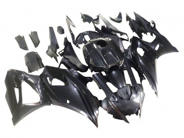 2021-2024 Yamaha YZF R7 Motorcycle Fairings - Black Carbon Fiber Carbon Fiber Canada