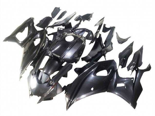 2021-2024 Yamaha YZF R7 Motorcycle Fairings - Black Carbon Fiber Carbon Fiber Canada