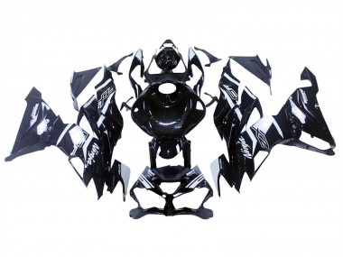 2019-2022 Kawasaki ZX6R Motorcycle Fairings - Glossy Black White Canada