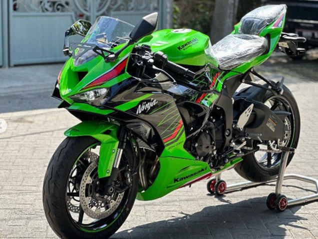 2019-2022 Kawasaki ZX6R Motorcycle Fairings - Green Glossy Black Red Canada