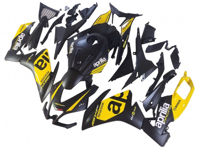 2012-2019 Aprilia RS4 50 125 Motorcycle Fairings - Yellow Matte Black Canada