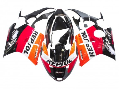 1996-2007 Honda CBR1100XX Blackbird Abs Motorcycle Fairings - Orange White Red Glossy Black Repsol Canada