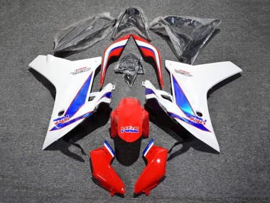 2011-2013 Honda CBR600F Motorcycle Fairing - White Red Blue HRC Canada