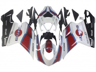 2007-2014 Ducati 1098 Motorcycle Fairings - White Red Blue Glossy Black Martini Canada