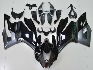 2011-2014 Ducati Panigale 1199 Motorcycle Fairings - Grey Glossy Black Canada