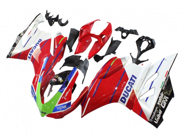 2011-2014 Ducati Panigale 899/1199 Motorcycle Fairings - White Red Green Blue Glossy Black Flex-Box Canada