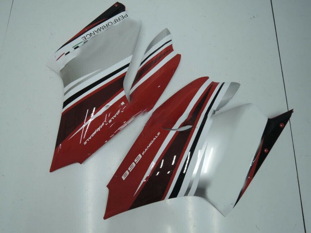 2011-2014 Ducati Panigale 899 Motorcycle Fairing - White Red Glossy Black Canada