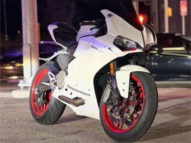 2015-2020 Ducati 959/1299 Motorcycle Fairings - White Purple Canada