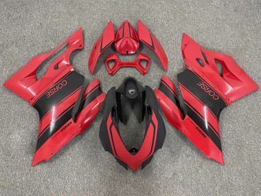 2003-2004 Ducati 999 Motorcycle Fairings - Red Glossy Black Corse Canada