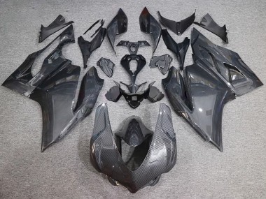 2015-2020 Ducati 959/1299 Motorcycle Fairings - Black Carbon Fiber Style Canada