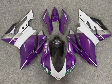 2015-2020 Ducati 959/1299 Motorcycle Fairings - Purple White Glossy Black Flex-Box Canada