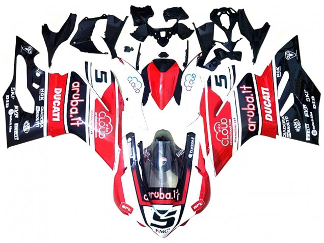 2015-2020 Ducati 959/1299 Motorcycle Fairings - White Red Glossy Black Aruba 5 Canada