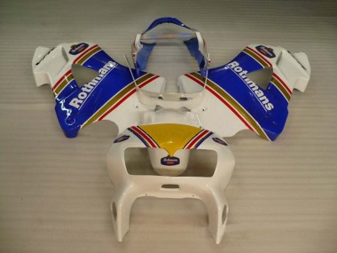 1998-2001 Honda VFR 800 Motorcycle Fairings - White Blue Gold Rothmans Canada