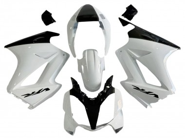 2002-2013 Honda VFR 800 Motorcycle Fairings - Pearl White Glossy Black Decal Canada