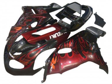 1998-2003 Suzuki TL1000R Motorcycle Fairings - Glossy Black Red Flame Canada