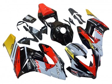 2004-2005 Honda CBR1000RR Motorcycle Fairings - Yellow Red White Glossy Red Bull Repsol HRC Canada