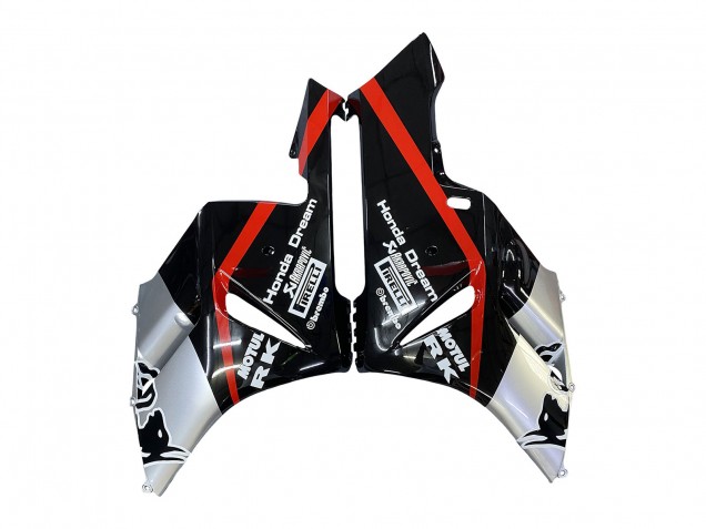 2004-2005 Honda CBR1000RR Motorcycle Fairings - Silver Glossy Black Red Stripe Canada