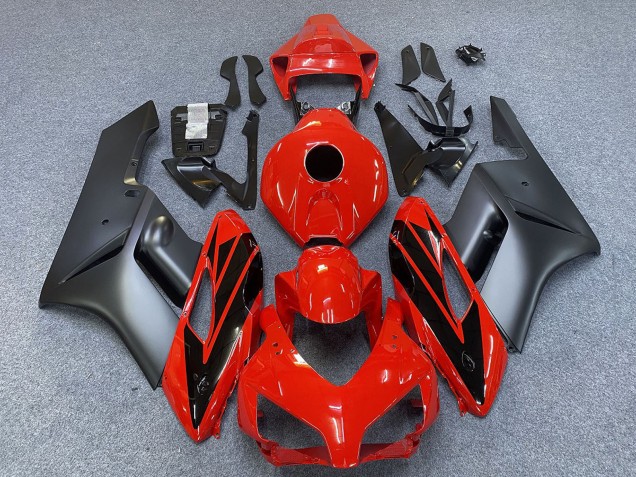 2004-2005 Honda CBR1000RR Motorcycle Fairings - Grey Red Glossy Black Stripe Canada
