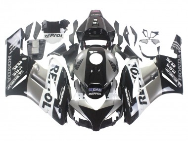 2004-2005 Honda CBR1000RR Motorcycle Fairing Kits - Silver White Glossy Black Repsol Canada
