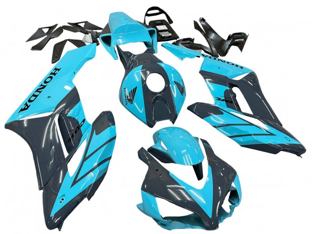 2004-2005 Honda CBR1000RR Motorcycle Fairings - Light Blue Glossy Black Canada