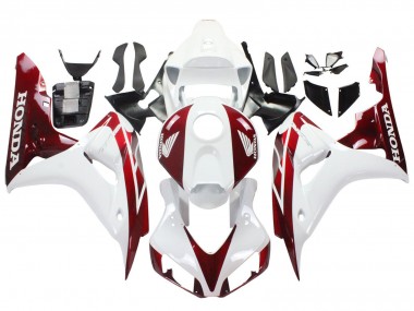 2006-2007 Honda CBR1000RR Motorcycle Fairings - White Red Canada
