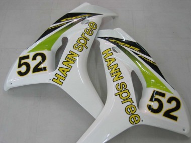 2006-2007 Honda CBR1000RR Motorcycle Fairings - White Green Glossy Black Hannspree 52 Canada
