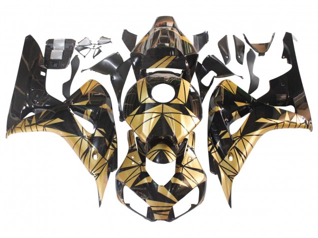 2006-2007 Honda CBR1000RR Motorcycle Fairings - Gold Glossy Black Canada