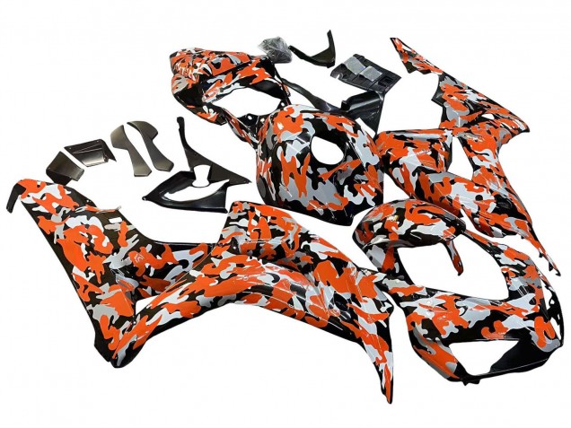 2006-2007 Honda CBR1000RR Motorcycle Fairings - Black Orange Silver Camouflage Canada