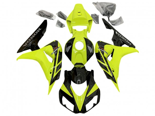 2006-2007 Honda CBR1000RR Motorcycle Fairings - Yellow Glossy Black Canada