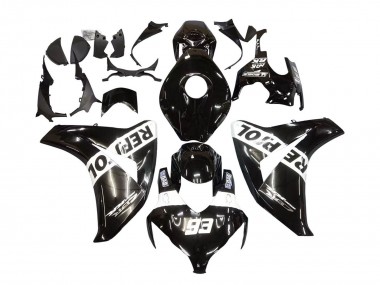 2008-2011 Honda CBR1000RR Motorcycle Fairings - Glossy Black White Repsol 93 Canada
