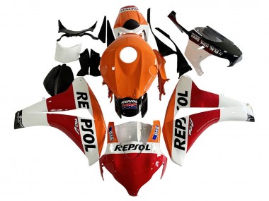 2008-2011 Honda CBR1000RR Motorcycle Fairing - Orange White Red Glossy Black Repsol HRC Canada