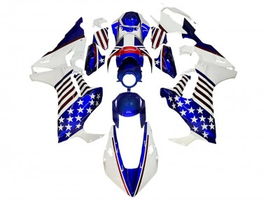 2017-2024 Honda CBR1000RR Motorcycle Fairings - White Blue Red Star Canada