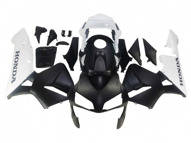 2003-2004 Honda CBR600RR Motorcycle Fairings - White Matte Black Canada