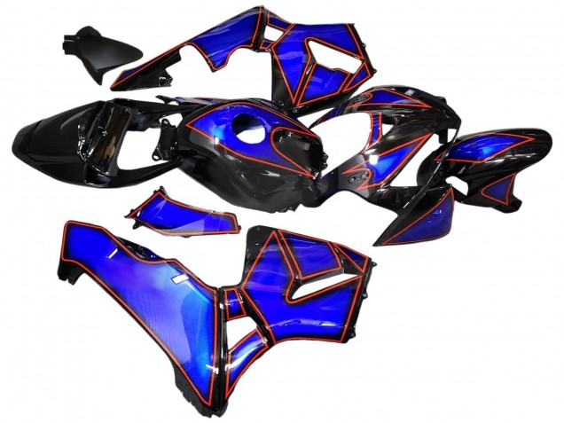 2005-2006 Honda CBR600RR Motorcycle Fairings - Blue Black with Red Line Canada