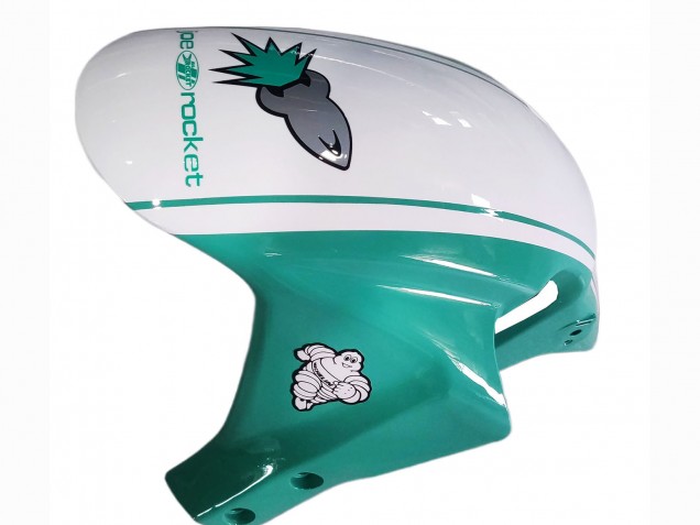 2005-2006 Honda CBR600RR Motorcycle Fairings - Light Green White Glossy Black Joe Rocket Canada