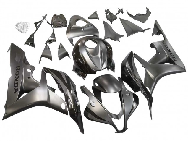 2007-2008 Honda CBR600RR Motorcycle Fairing - Silver Glossy Black Canada