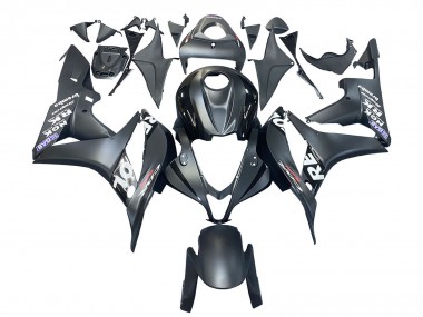 2007-2008 Honda CBR600RR Motorcycle Fairing - Matte Black White Repsol Canada
